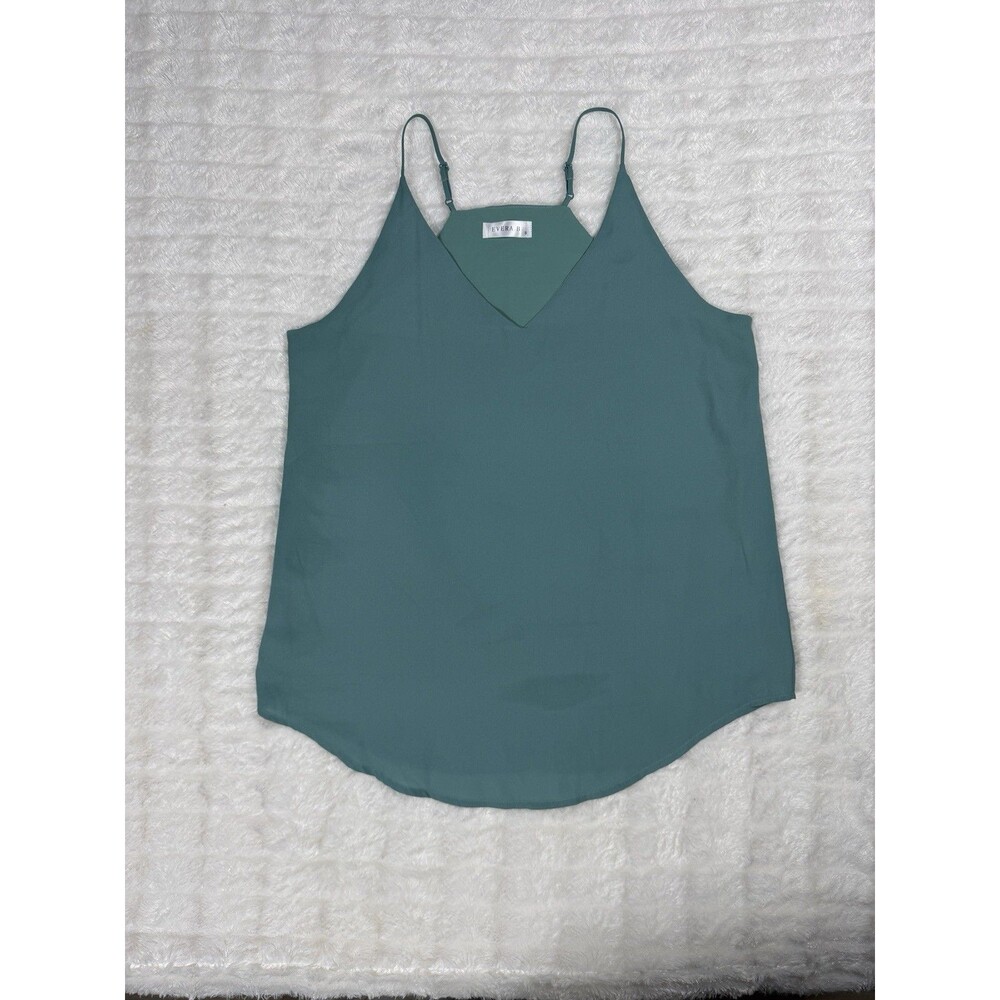 Evera B Cami Women S Teal V Neck Adjustable Straps Clean Girl Coastal Resort